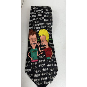 Beavis And Butthead Necktie 90s Genuine Vintage Huh Huh Huh MTV Gold Man